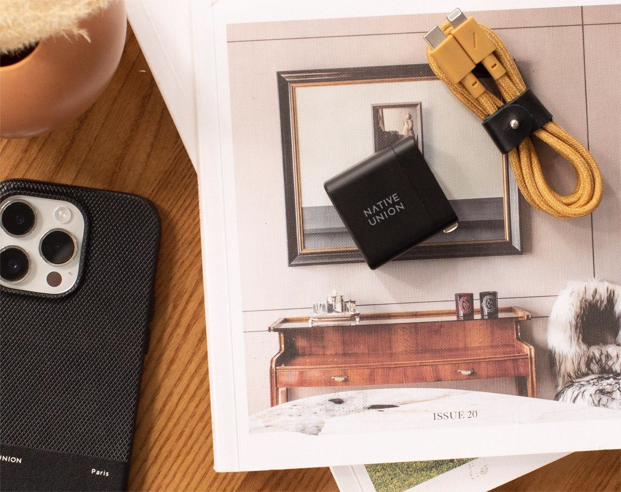 Мережевий зарядний пристрій Native Union Fast GaN Charger PD 35W Dual USB-C Port White - 2